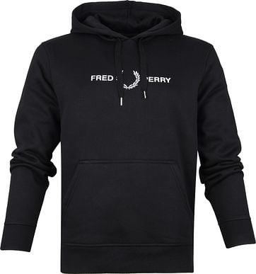 Fred Perry Hoodie Schwarz
