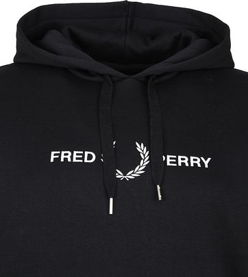 Fred Perry Hoodie Zwart