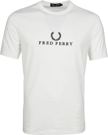 Fred Perry Logo T Shirt Wit fred perry kopen in de aanbieding