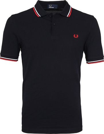 Fred Perry Polo Navy Weiß Rot