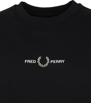 Fred Perry Sweater Logo Schwarz