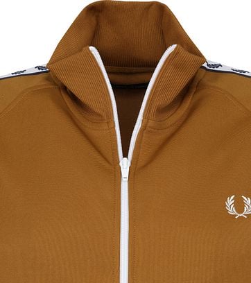 Fred Perry Taped Track Jacket Hellbraun