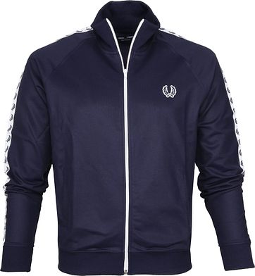 Fred Perry Taped Track Jacket Navy