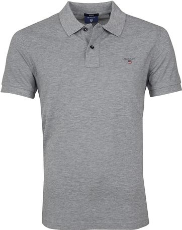 Gant Basic Poloshirt Grijs gant kopen in de aanbieding Gant Basic Poloshirt Grijs gant kopen in de aanbieding