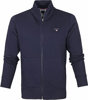 Gant Full Zip Original Strickjacke Navy