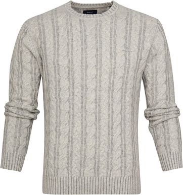 Gant Heavy Cable Trui Grijs