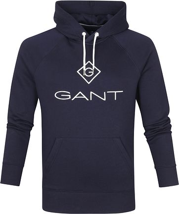 Gant Hoodie Lock Up Donkerblauw