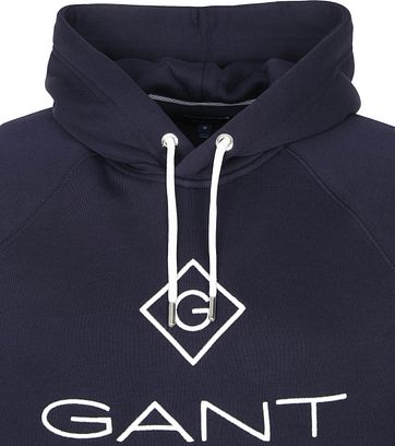 Gant Hoodie Lock Up Donkerblauw