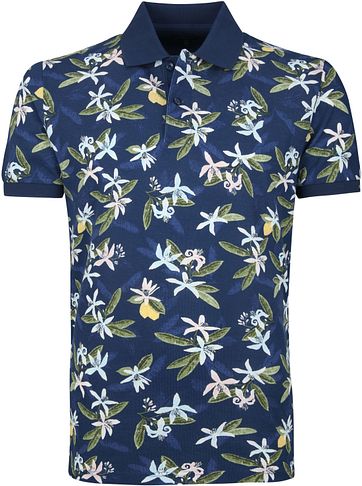 Gant Poloshirt Lemon Flower Dunkelblau