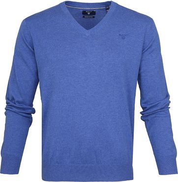 Gant Pullover Premium V Ausschnitt Blau 83072 495 online GANT Pullover blau | S