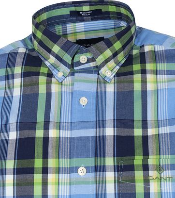 Gant SS Shirt Pane Blue