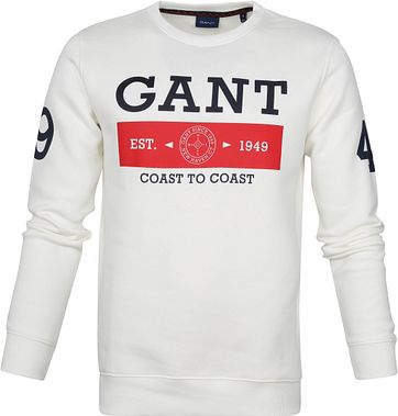 Gant Sweater Nautical Logo Wit