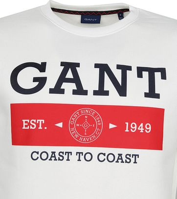 Gant Sweater Nautical Logo Wit
