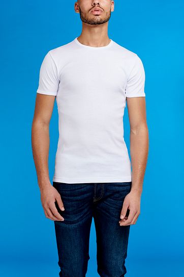 Garage Basic T-Shirt Weiss Rundhals