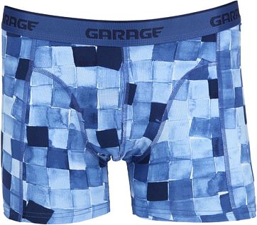 Garage Boxershort Hawaii Vierkant Blauw