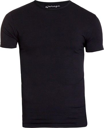 Garage Stretch Basic Black O-Neck