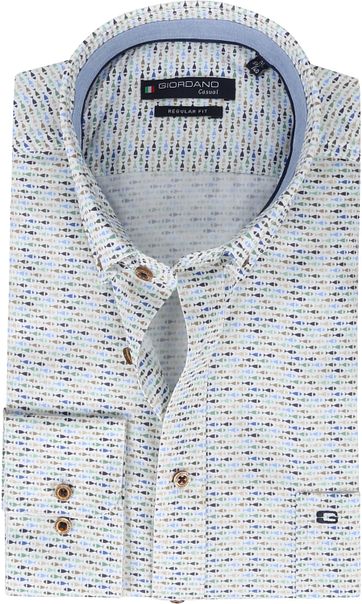 Giordano Hemd Ivy Fisch Dunkelgrun