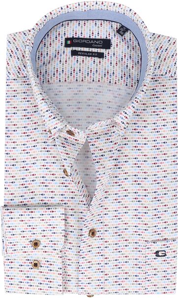 Giordano Hemd Ivy Fisch Rot