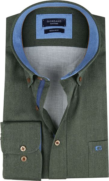 Giordano Kennedy Overhemd Donkergroen