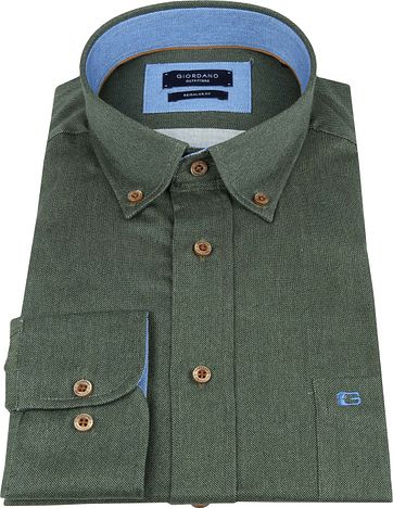 Giordano Kennedy Overhemd Donkergroen