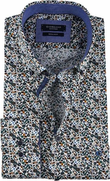 Giordano Overhemd Bloemen Groen