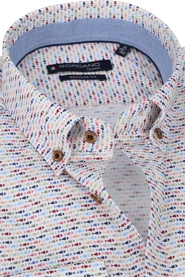 Giordano Overhemd Ivy Vis Rood