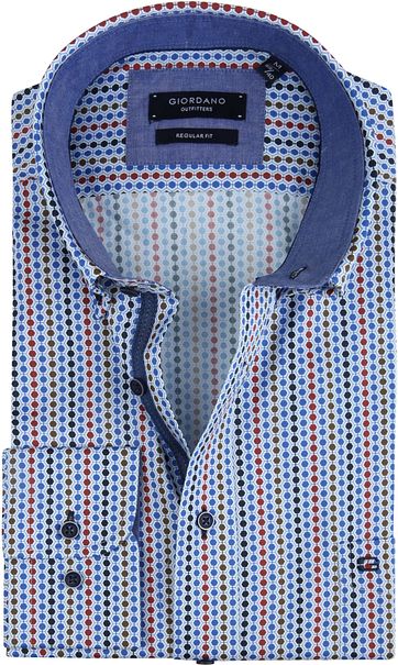 Giordano Overhemd Kennedy Hexagon Multicolor