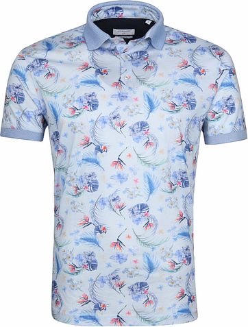 Giordano Poloshirt Blue Flower