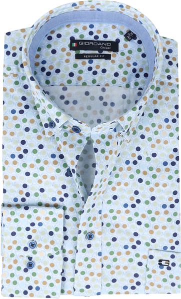 Giordano Shirt Ivy Dots Light Blue
