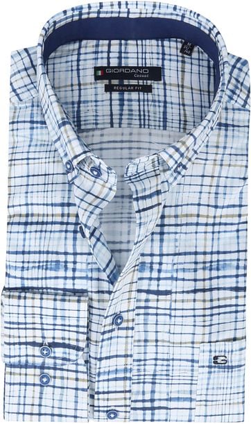 Giordano Shirt Ivy Pane Navy