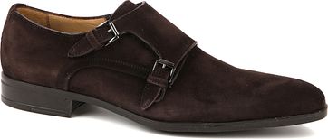 Giorgio Amalfi Schuh Monk Strap Braun Suede
