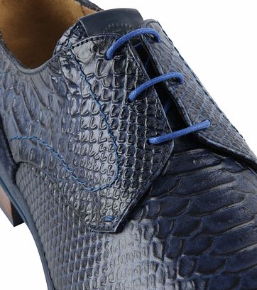 Giorgio Anaconda Leren Schoen Donkerblauw