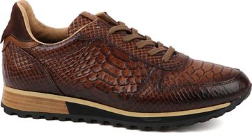 Giorgio Sneaker Anaconda Cognac