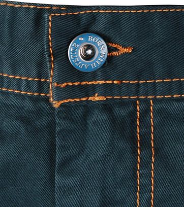 Herren Chino Sticked Twill Grün