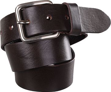 Herren Gürtel Leder Jeans Dunkelbraunn