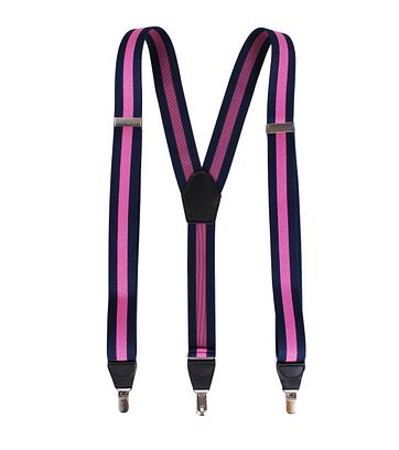 Hosenträger Navy Pink Streifen