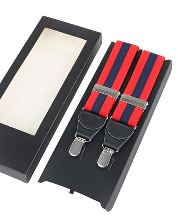 Hosenträger Rot Navy Streifen