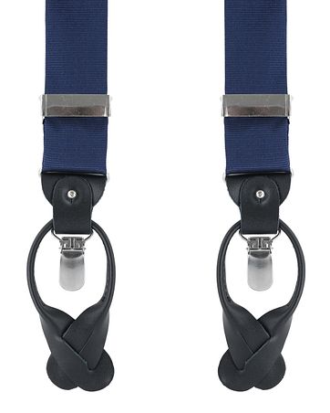 Hosenträger Seide Marineblau F35
