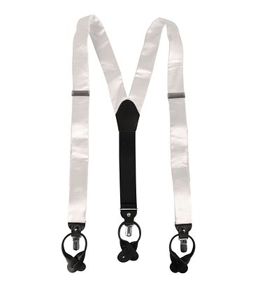 Hosenträger Seide Off-White F09