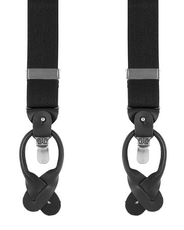 Hosenträger Seide Schwarz F08