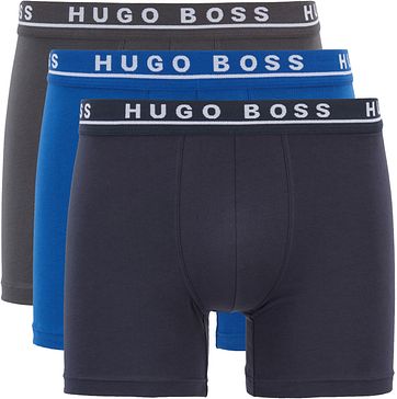Hugo Boss Boxershorts Brief 3-Pack Open Blau