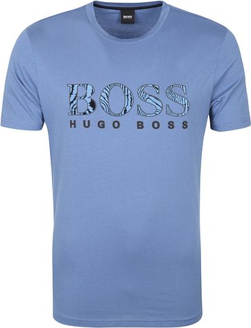 Hugo Boss T-shirt Logo 21 Blauw