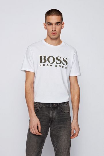 Hugo Boss T-shirt Logo 21 Wit