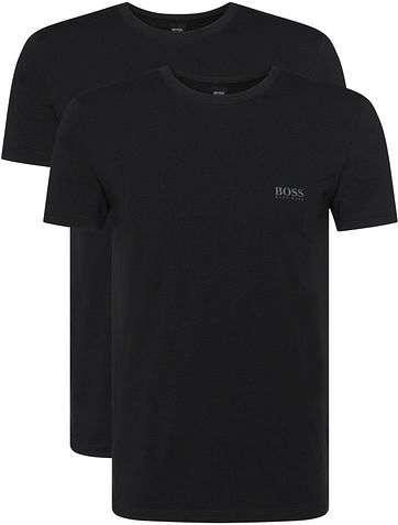 Hugo Boss T Shirt Regular Fit 2-Pack Schwarz