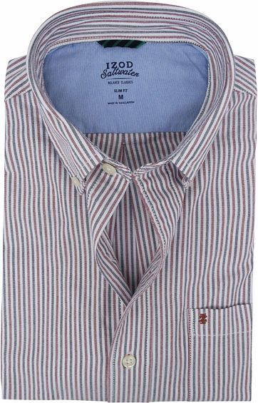 IZOD Overhemd Strepen Rood