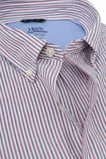 IZOD Shirt Stripes Red