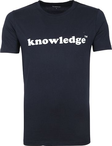 Knowledge Cotton Apparel T-shirt Dunkelbau