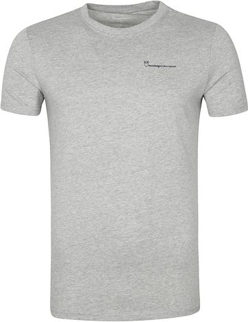 KnowledgeCotton Apparel Logo T Shirt Alder Grey