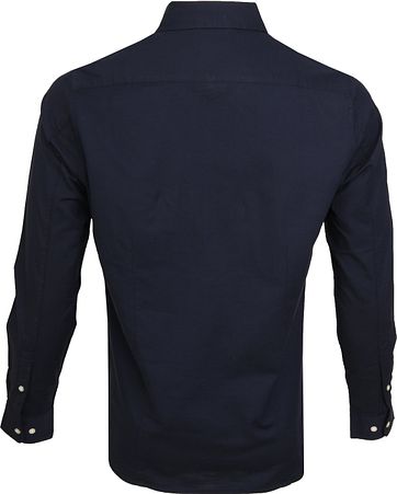 KnowledgeCotton Apparel Shirt Stretch Navy