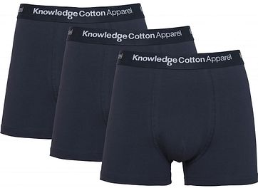 KnowledgeCotton Apparel Shorts Maple 3-Pack Navy